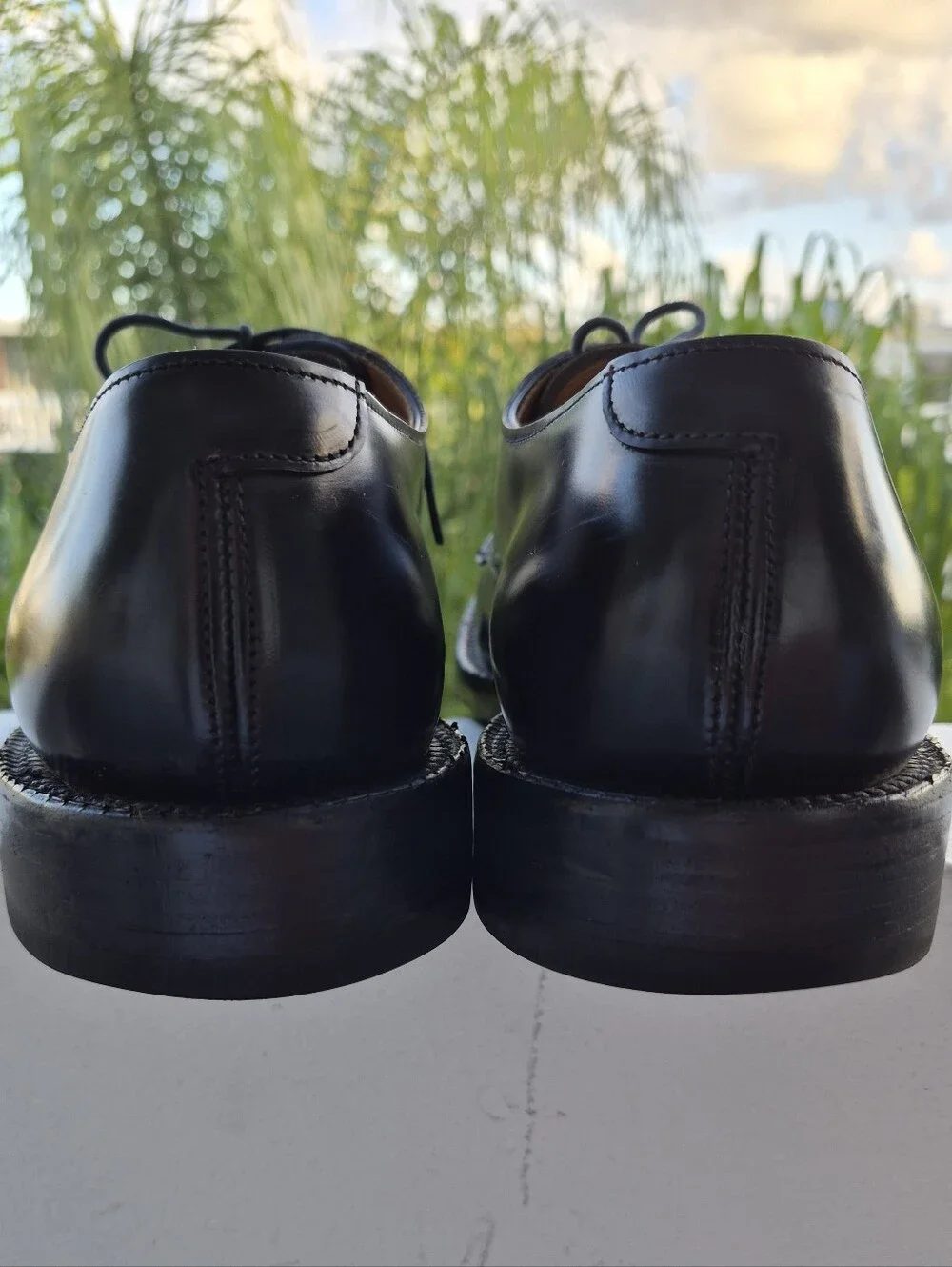 Grenson G:One Black Leather Derby Shoes Size 11G ( US 12 ).